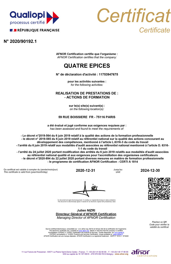 qualiopi certifictation